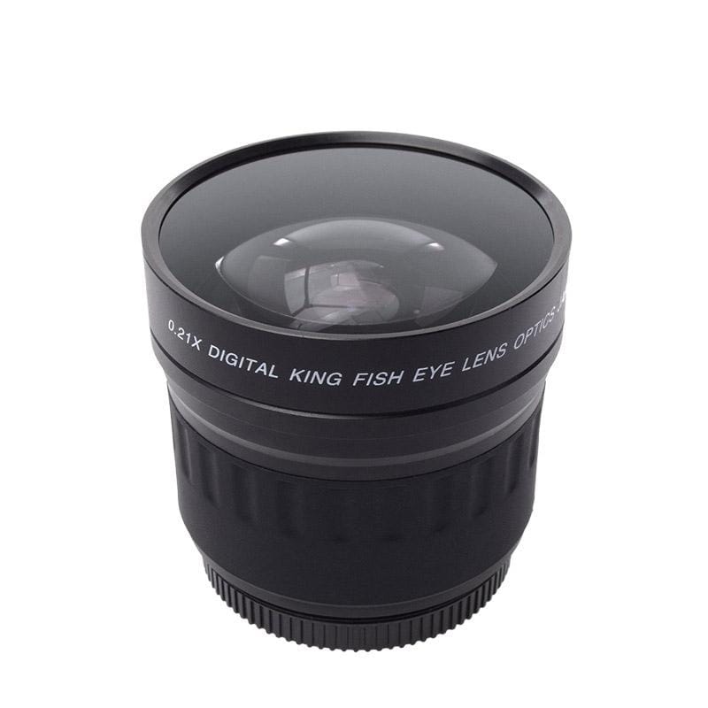 58mm 0.21X Digital Wide Angle Auxiliary Fisheye Lens for Canon / Nikon / Sony / Minolta / Pansonic / Olympus / Pentax 18-55