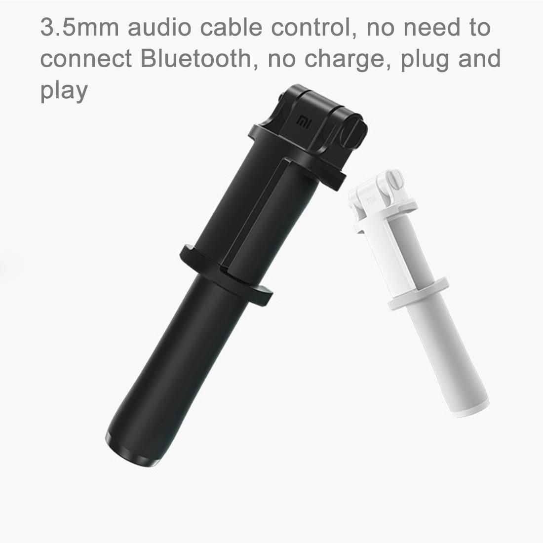 Original Xiaomi Wire Controlled Monopod Folding Extendable Handheld Pocket Holder Selfie Stick with 3.5mm Audio Cable , For iPhone, Galaxy, Huawei, Xiaomi, LG, HTC and Other Smart Phones, Max Extension Length: 70.0cm (Grey)