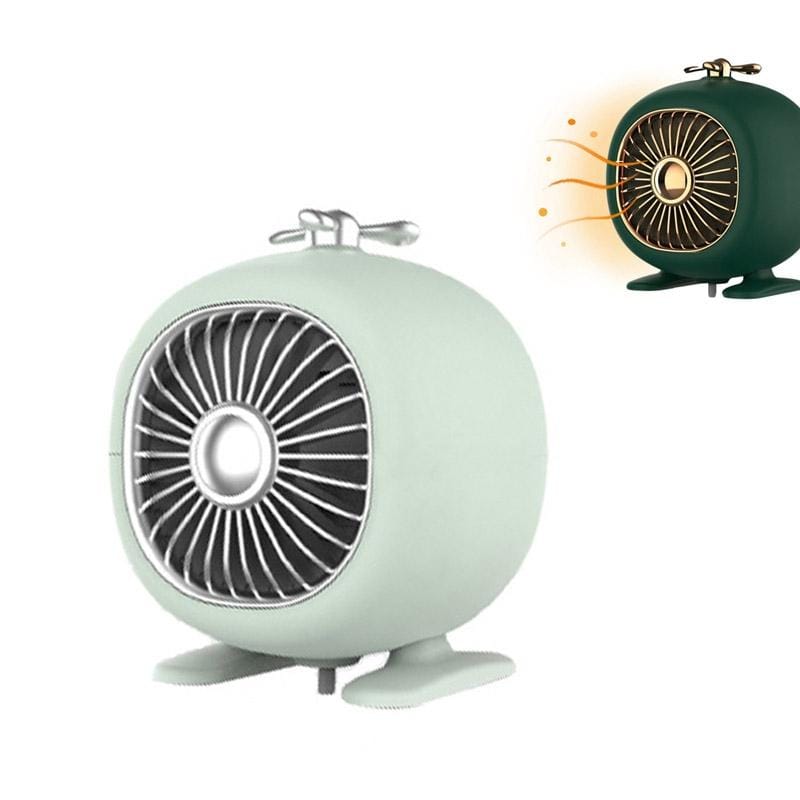 M1 Home Office Student Dormitory Mini Portable Silent Desktop Speed Heater CN Plug (Mint Green)