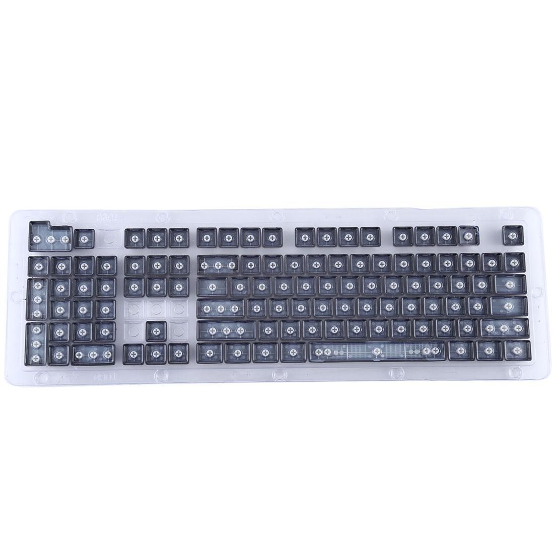 104 Keys Double Shot PBT Backlit Keycaps for Mechanical Keyboard (Grey)