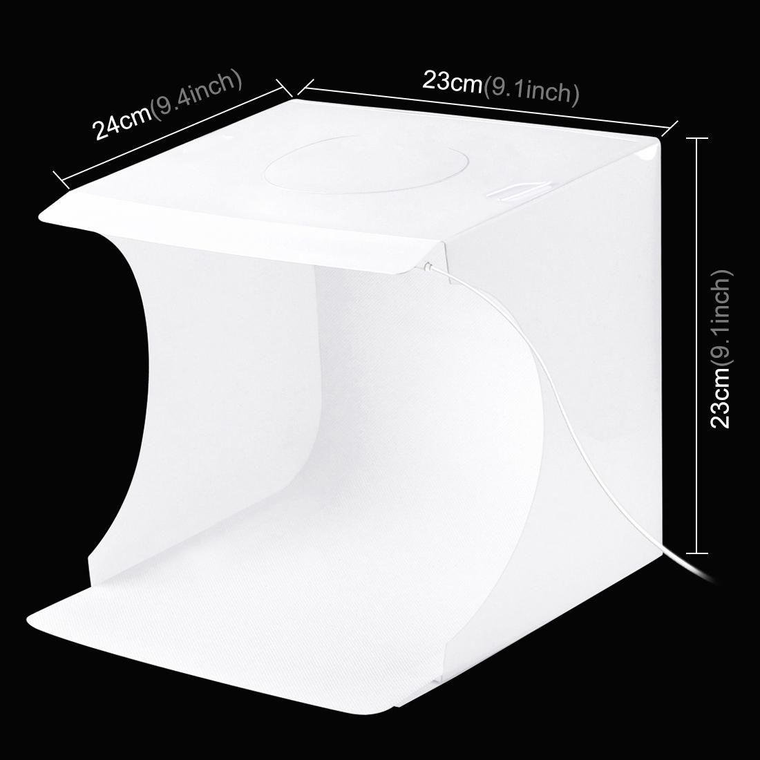 PULUZ 20cm Folding Portable 550LM Light Photo Lighting Studio Shooting Tent Box Kit with 6 Colors Backdrops , Unfold Size: 24cm x 23cm x 22cm (Style3)