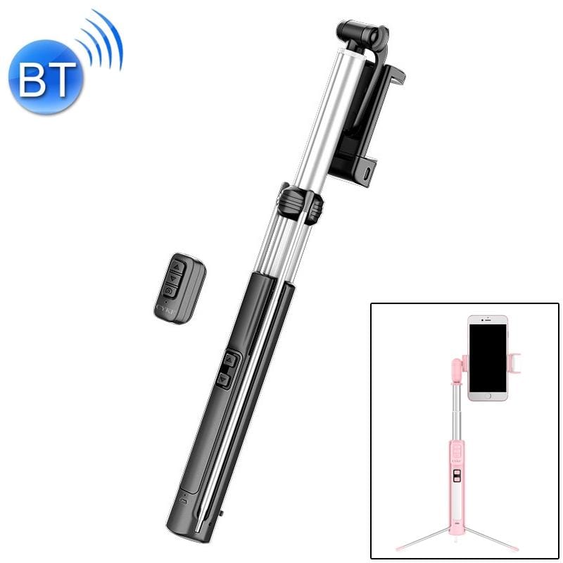 CYKE A18 Multifunction One-piece Wireless Bluetooth Selfie Stick with Double Fill light & Tripod & Remote Control, Maximum Stretching Length: 160cm (Black)