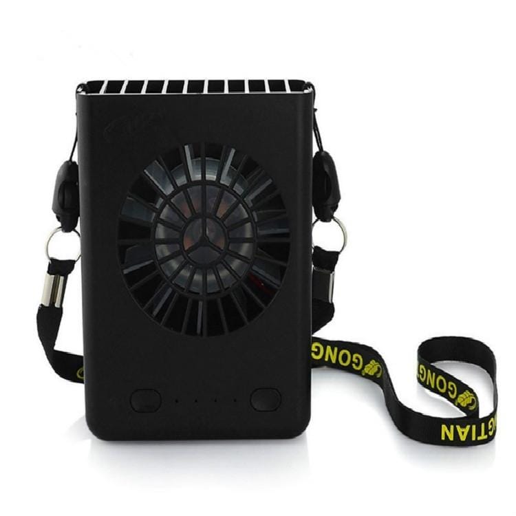 Multi-Functional Rechargeable Hanging Mini Fan (Black)