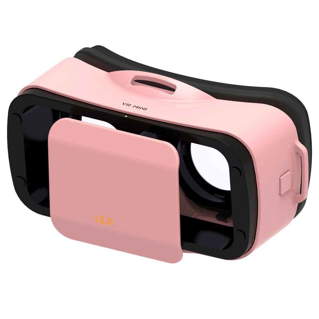 LEJI Mini VR Virtual Reality 3D Helmet Headset Glasses for 4.5-5.5 inch Smartphones (Yellow)