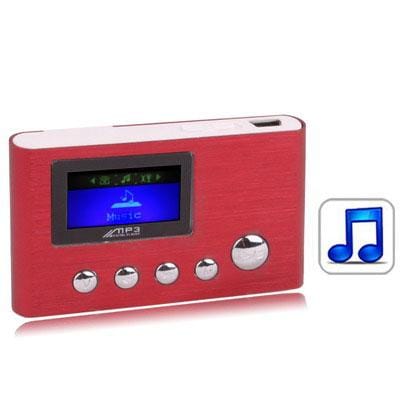 4GB MP3 Player with LCD Screen, Speaker (Scarlet Red)