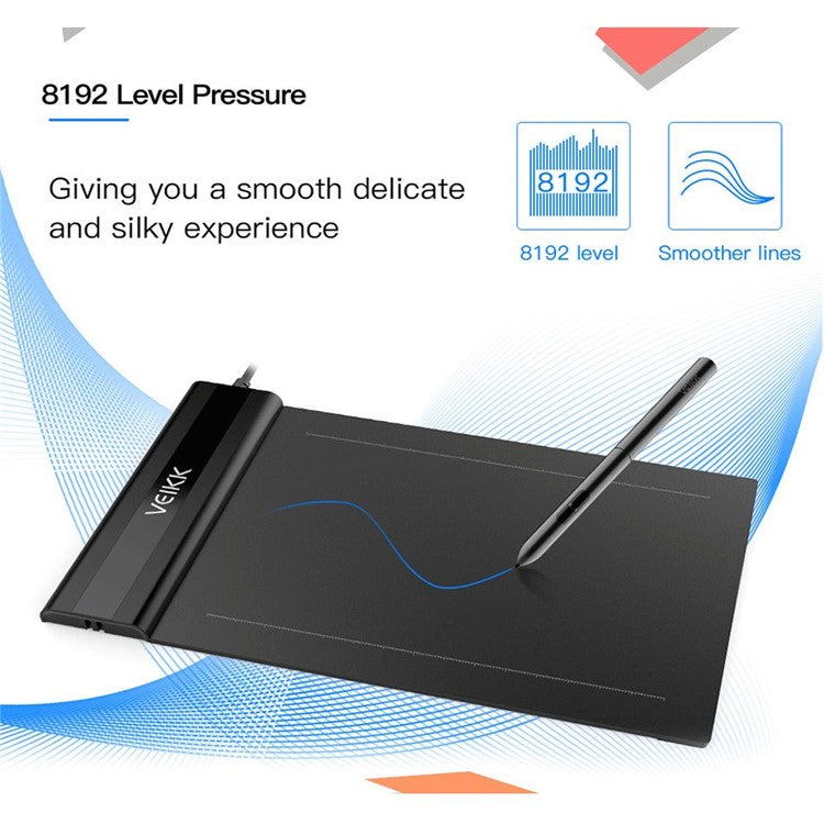 VEIKK S640 English Digital Drawing Tablet Sketchpad Electronic Drawing Board with Battery-free Stylus