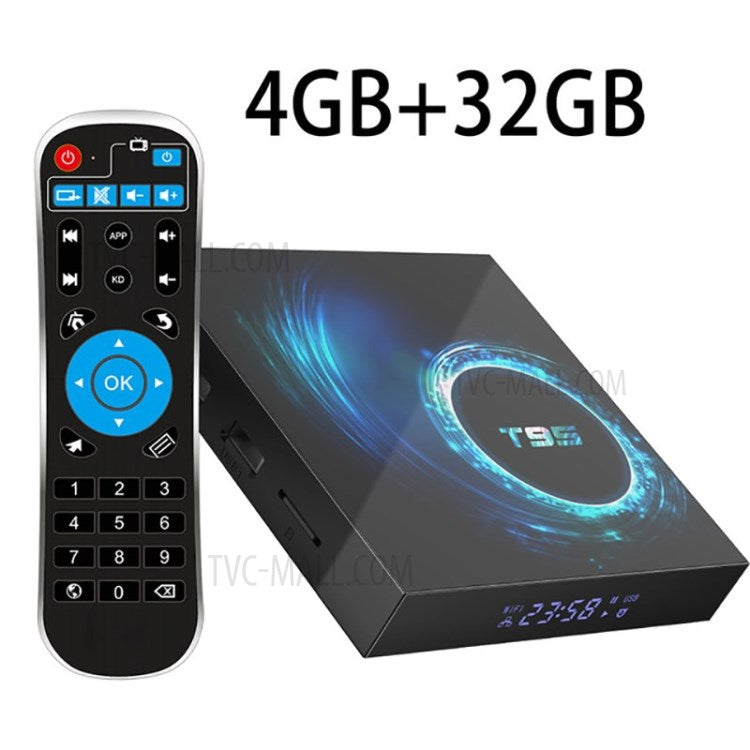 T95 Network Smart 6K TV Set-Top Box Allwinner H616 HD Player Android 10.0 TV BOX - 4GB+32GB/US Plug