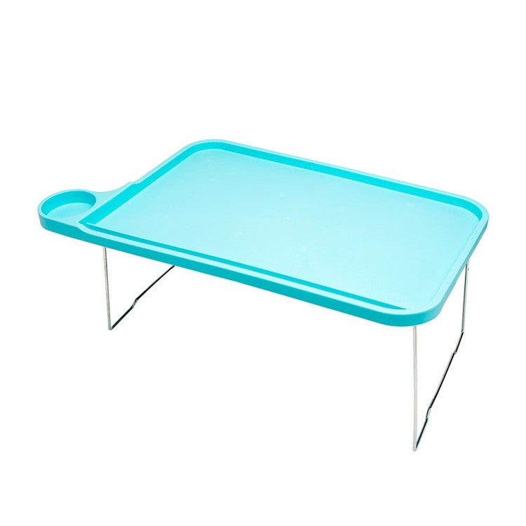 Foldable Portable Tablet Desk Computer Notebook Laptop Stand Food Tray for Bed Sofa - Blue