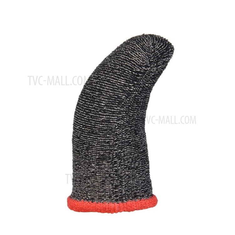 IPARTS EXPERT 6Pcs Mobile Phone Game Breathable Fingertip Gloves Gamer Sweatproof Anti-slip Touch Screen Finger Sleeve Covers - Black