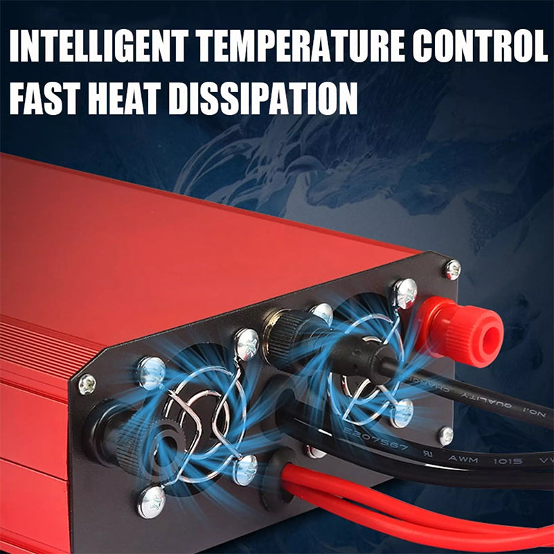 DC 12V High-power Inverter Electric Fishing Machine 98000W Battery Converter - Red