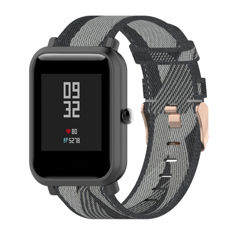 20mm Stripe Weave Nylon Wrist Strap Watch Band for Huami Amazfit GTR 42mm / GTS / BIP / BIP Lite