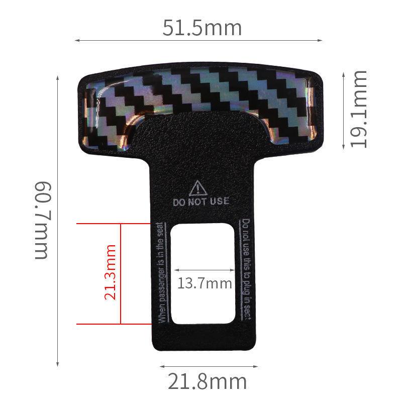 2 in 1 Car Carbon Fibre Safety Seat Belt Buckle Clip