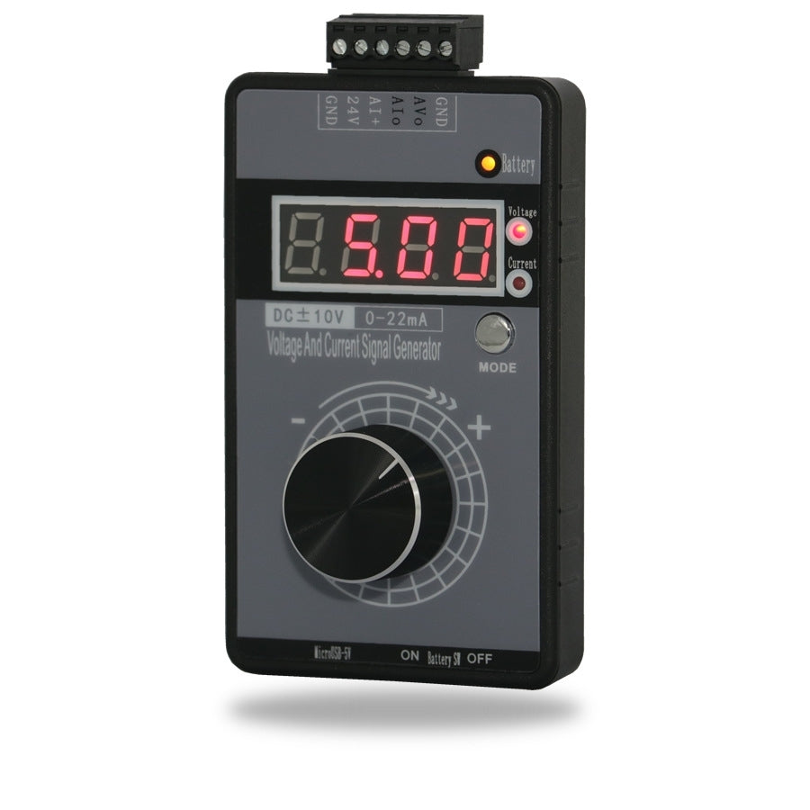 4-20mA 0-10V Signal Generator Adjustable Voltage Current Simulator, Built-in Battery (Black)