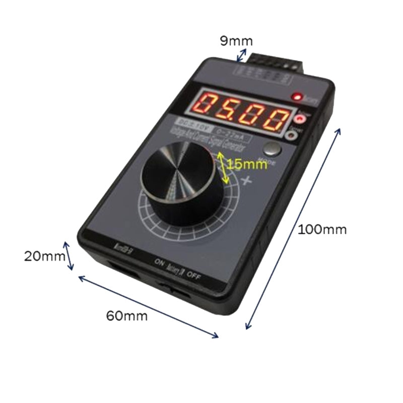 4-20mA 0-10V Signal Generator Adjustable Voltage Current Simulator, Built-in Battery (Black)
