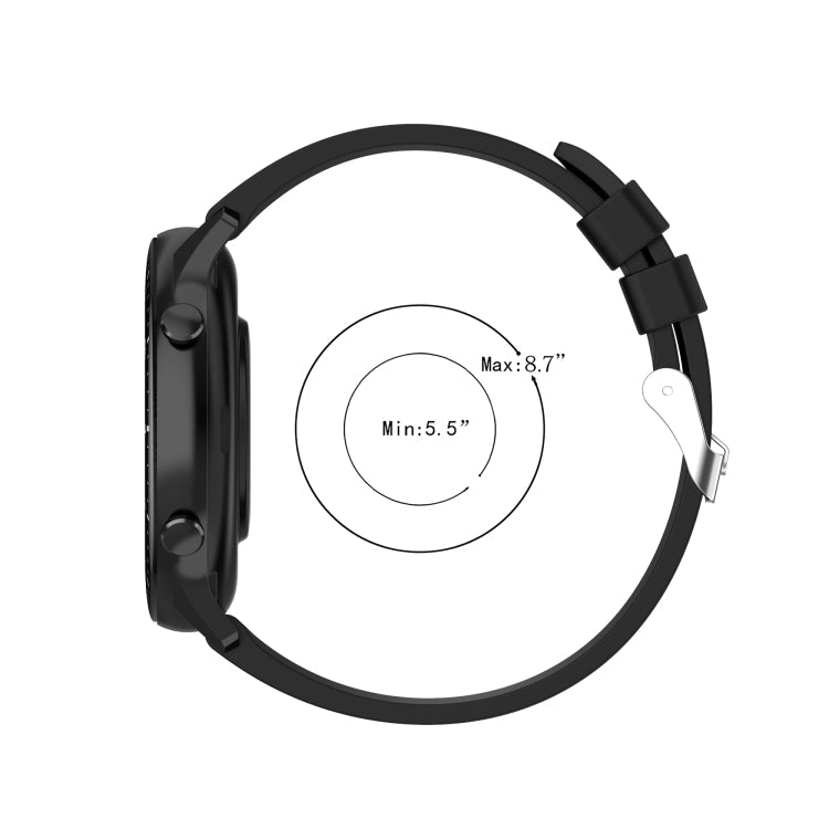 For Amazfit GTR 2e / GTR 2 22mm Silicone Replacement Strap Watchband with Silver Buckle, For Amazfit GTR 2e