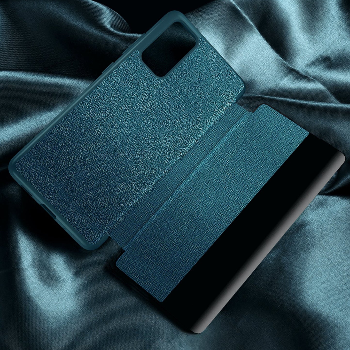 For Samsung Galaxy S20 FE Side Window View Shockproof Horizontal Flip Leather Case(Green)