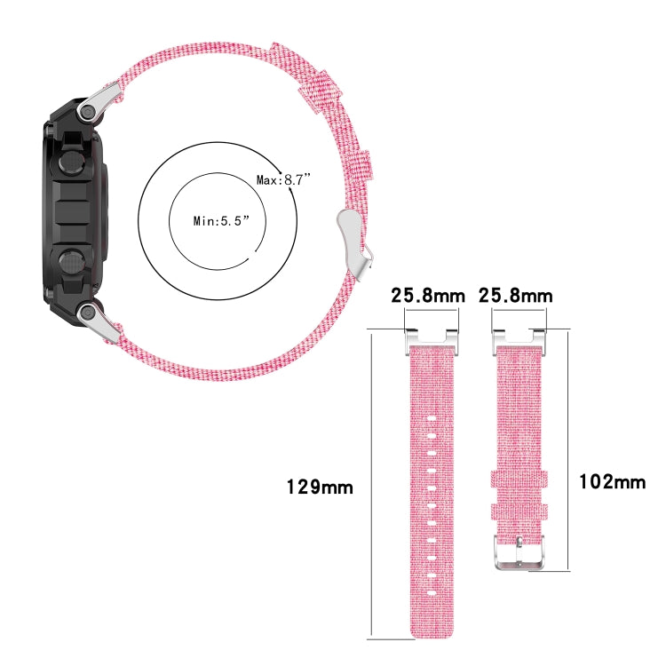 Nylon Canvas Replacement Strap Watchband with Dismantling Tools, One Size, For Amazfit T-Rex Pro / Amazfit T-Rex