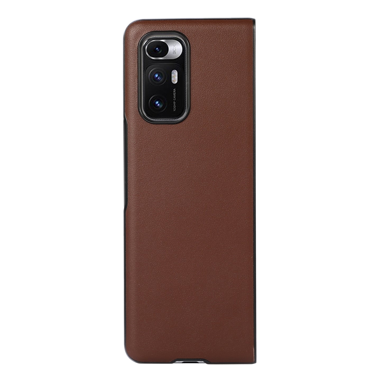 For Xiaomi Mi Mix Fold Genuine Leather Lambskin Texture Folding Protective Case(Brown)
