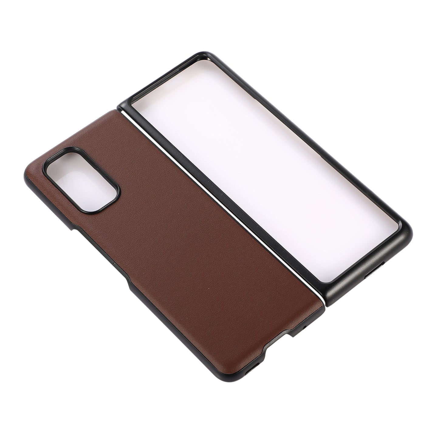 For Xiaomi Mi Mix Fold Genuine Leather Lambskin Texture Folding Protective Case(Brown)