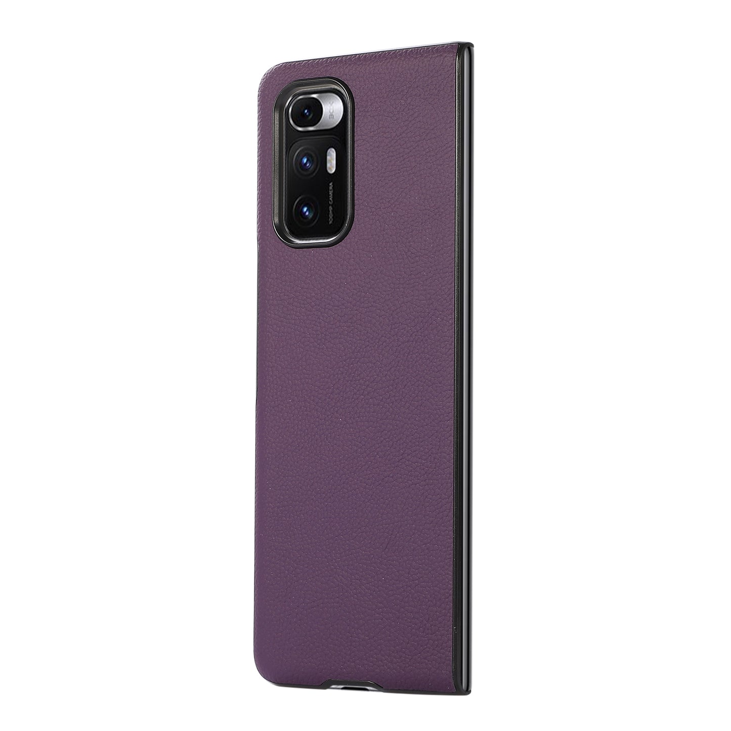 For Xiaomi Mi Mix Fold Genuine Leather Folding Protective Case(Purple)