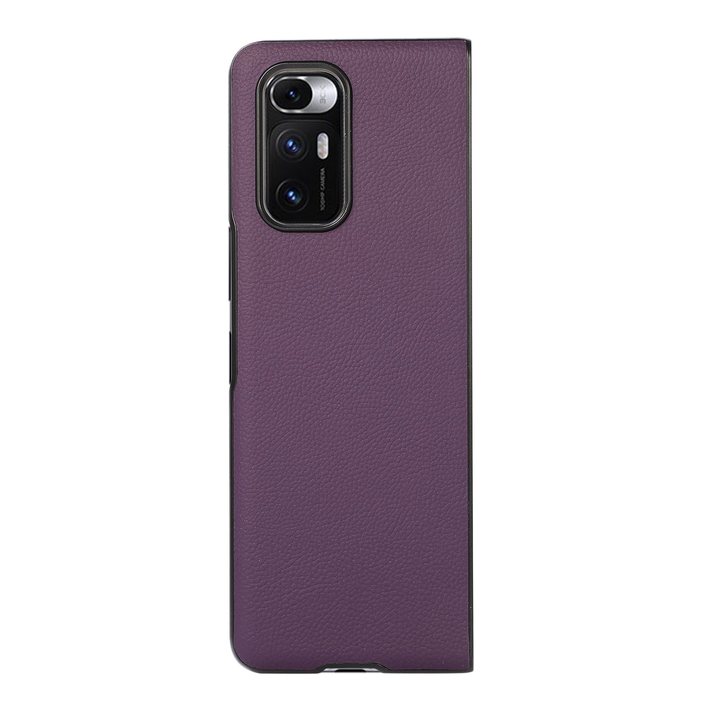 For Xiaomi Mi Mix Fold Genuine Leather Folding Protective Case(Purple)