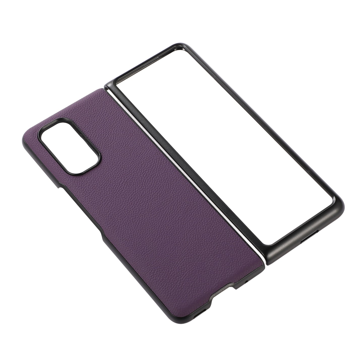 For Xiaomi Mi Mix Fold Genuine Leather Folding Protective Case(Purple)