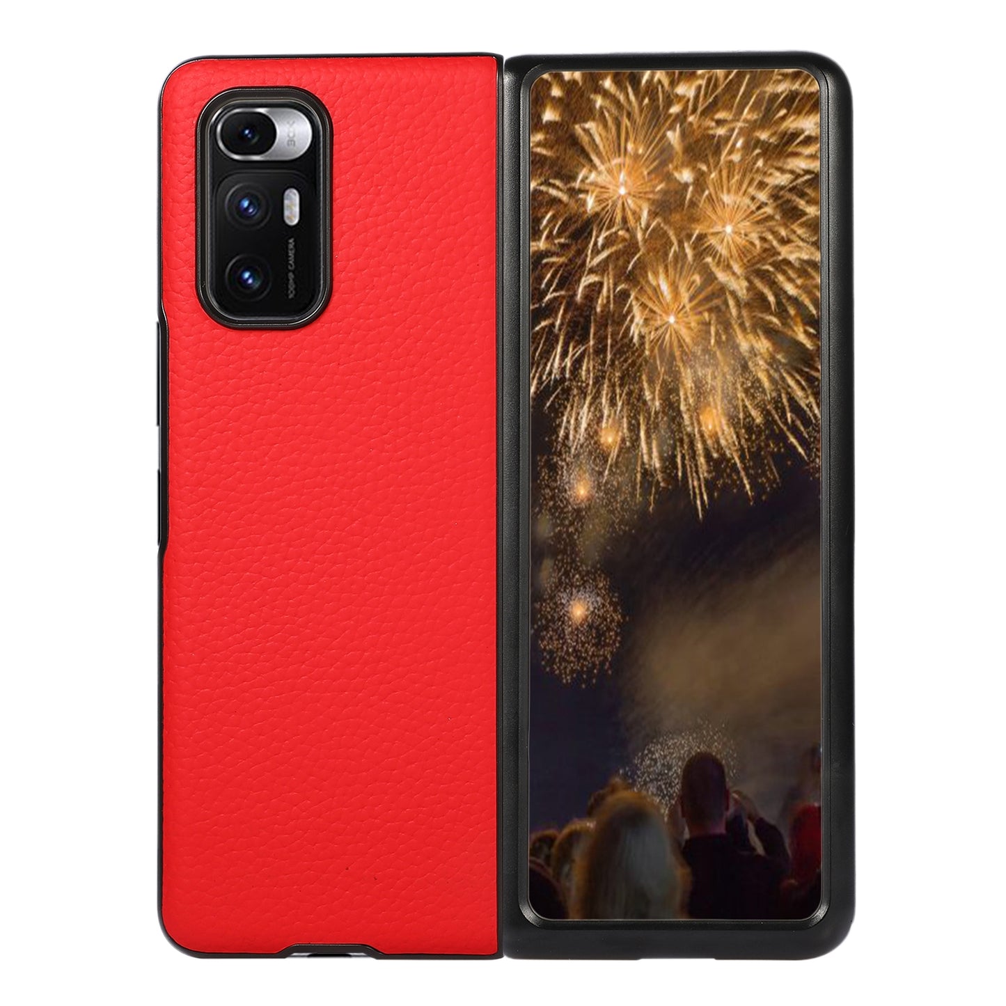 For Xiaomi Mi Mix Fold Litchi Texture Leather Folding Protective Case(Red)