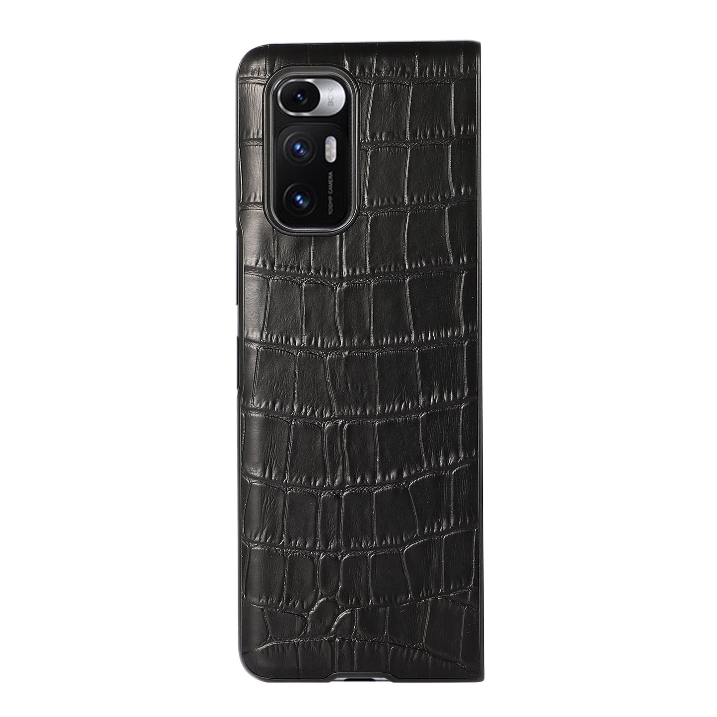 For Xiaomi Mi Mix Fold Crocodile Texture Leather Folding Protective Case(Black)