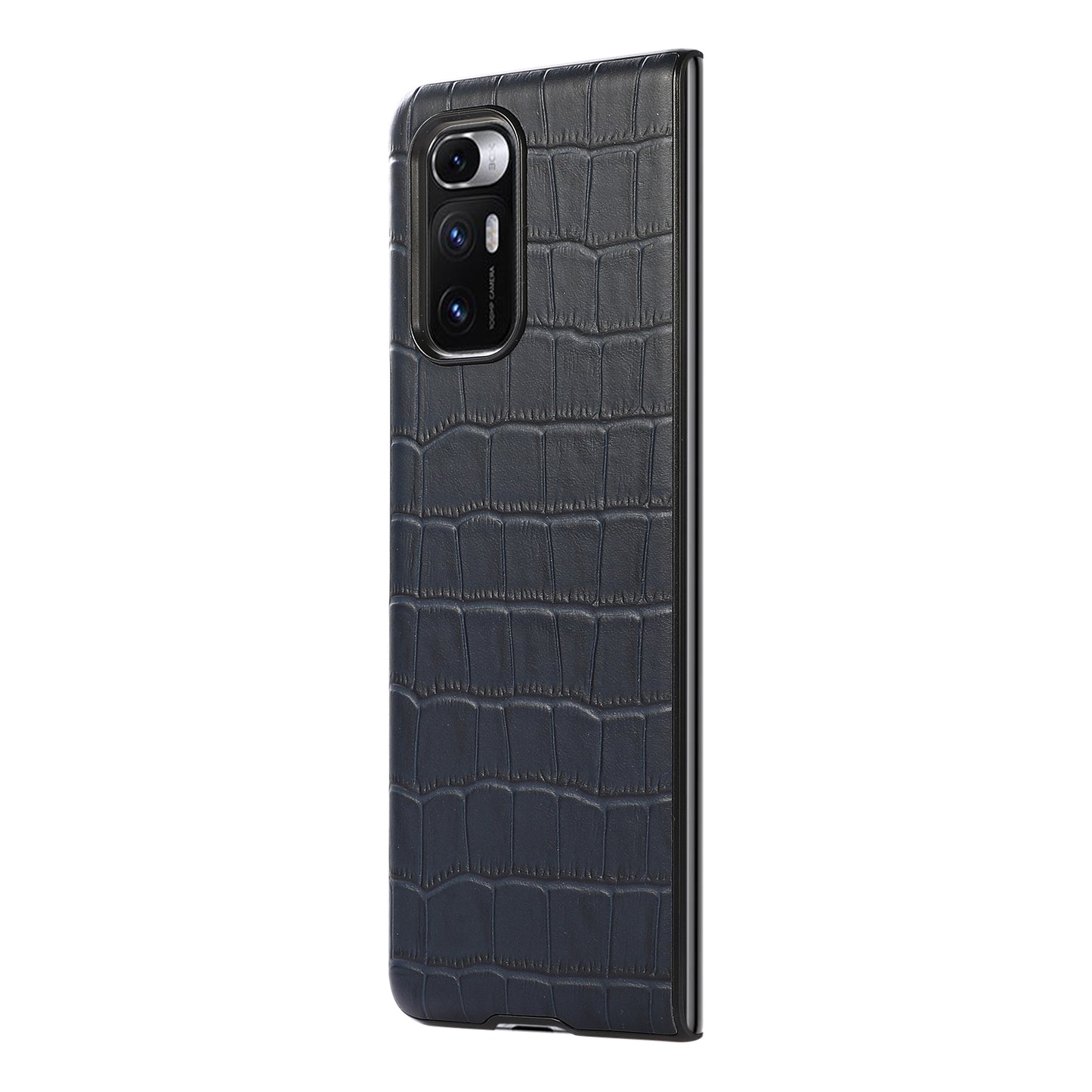 For Xiaomi Mi Mix Fold Crocodile Texture Leather Folding Protective Case(Blue)