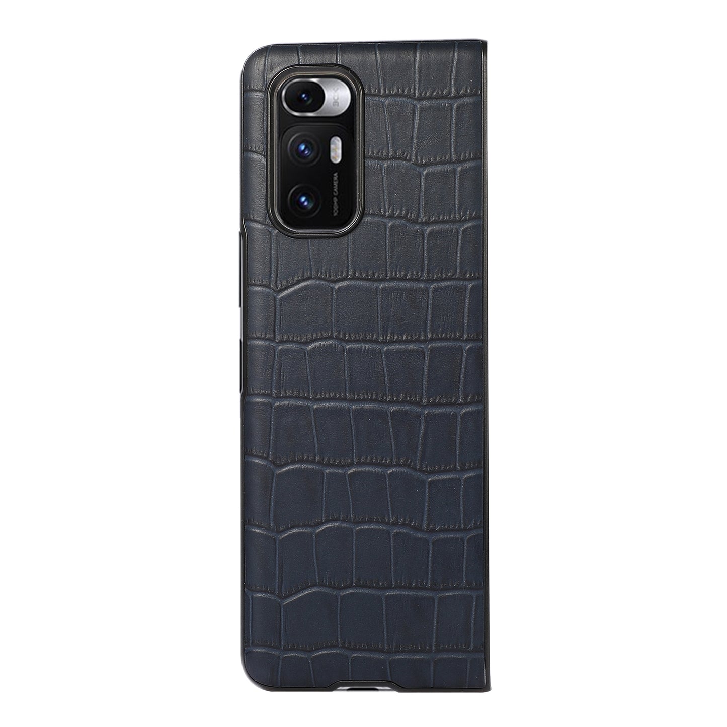 For Xiaomi Mi Mix Fold Crocodile Texture Leather Folding Protective Case(Blue)