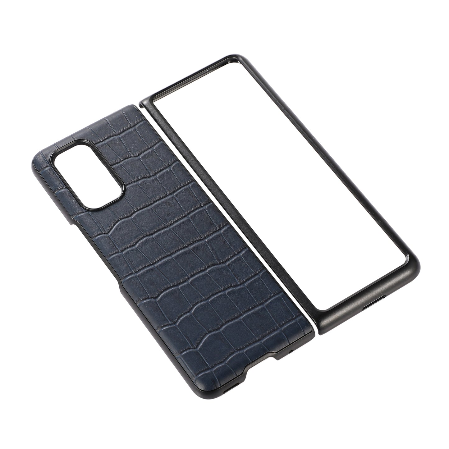 For Xiaomi Mi Mix Fold Crocodile Texture Leather Folding Protective Case(Blue)