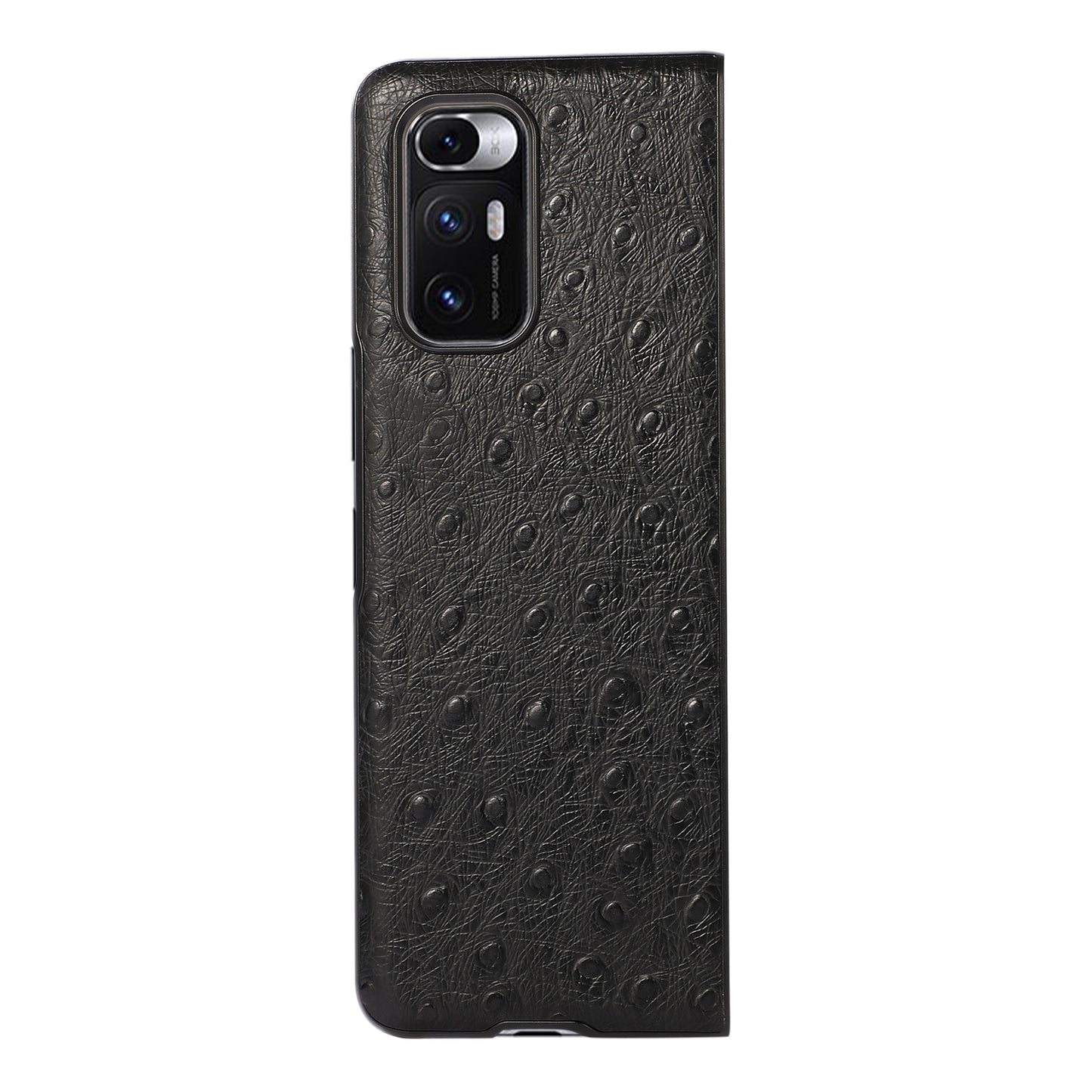 For Xiaomi Mi Mix Fold Ostrich Texture Leather Folding Protective Case(Black)
