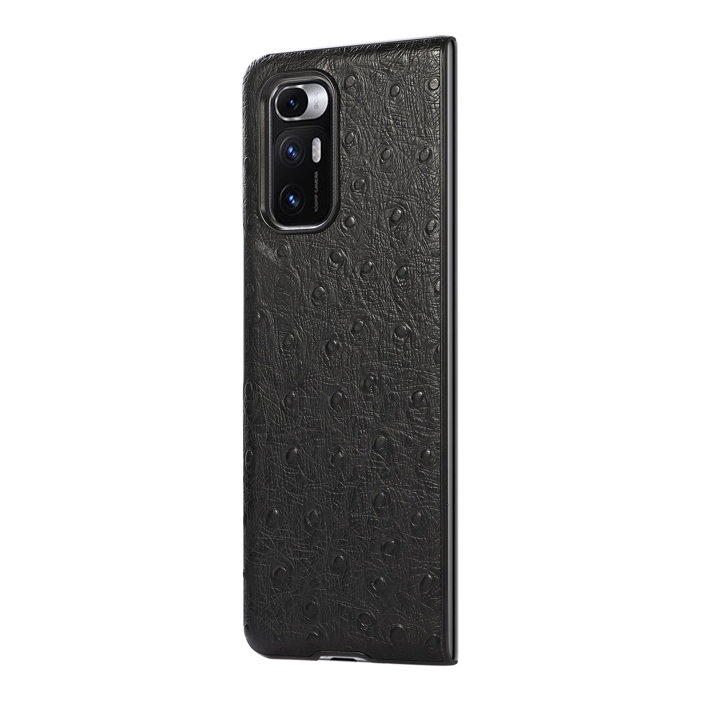 For Xiaomi Mi Mix Fold Ostrich Texture Leather Folding Protective Case(Black)