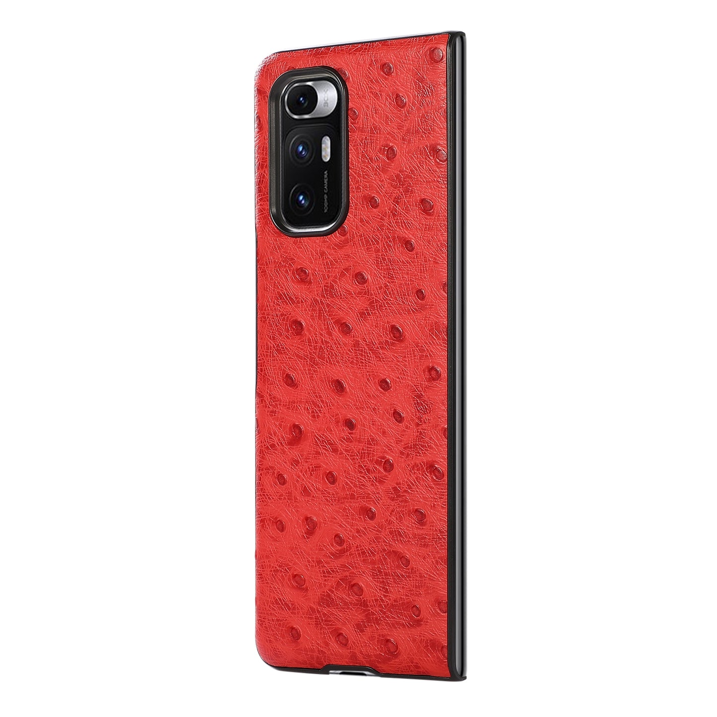 For Xiaomi Mi Mix Fold Ostrich Texture Leather Folding Protective Case(Red)