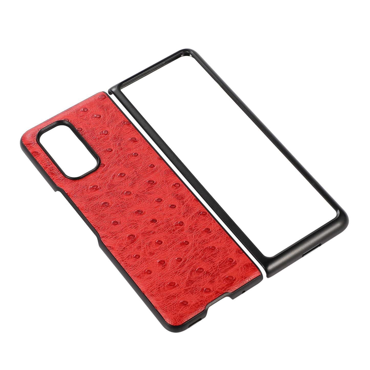 For Xiaomi Mi Mix Fold Ostrich Texture Leather Folding Protective Case(Red)