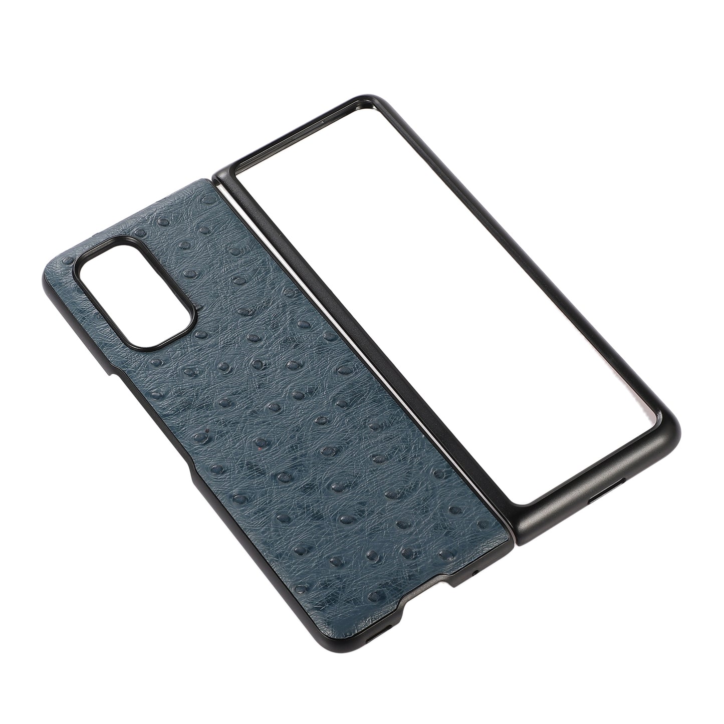 For Xiaomi Mi Mix Fold Ostrich Texture Leather Folding Protective Case(Blue)