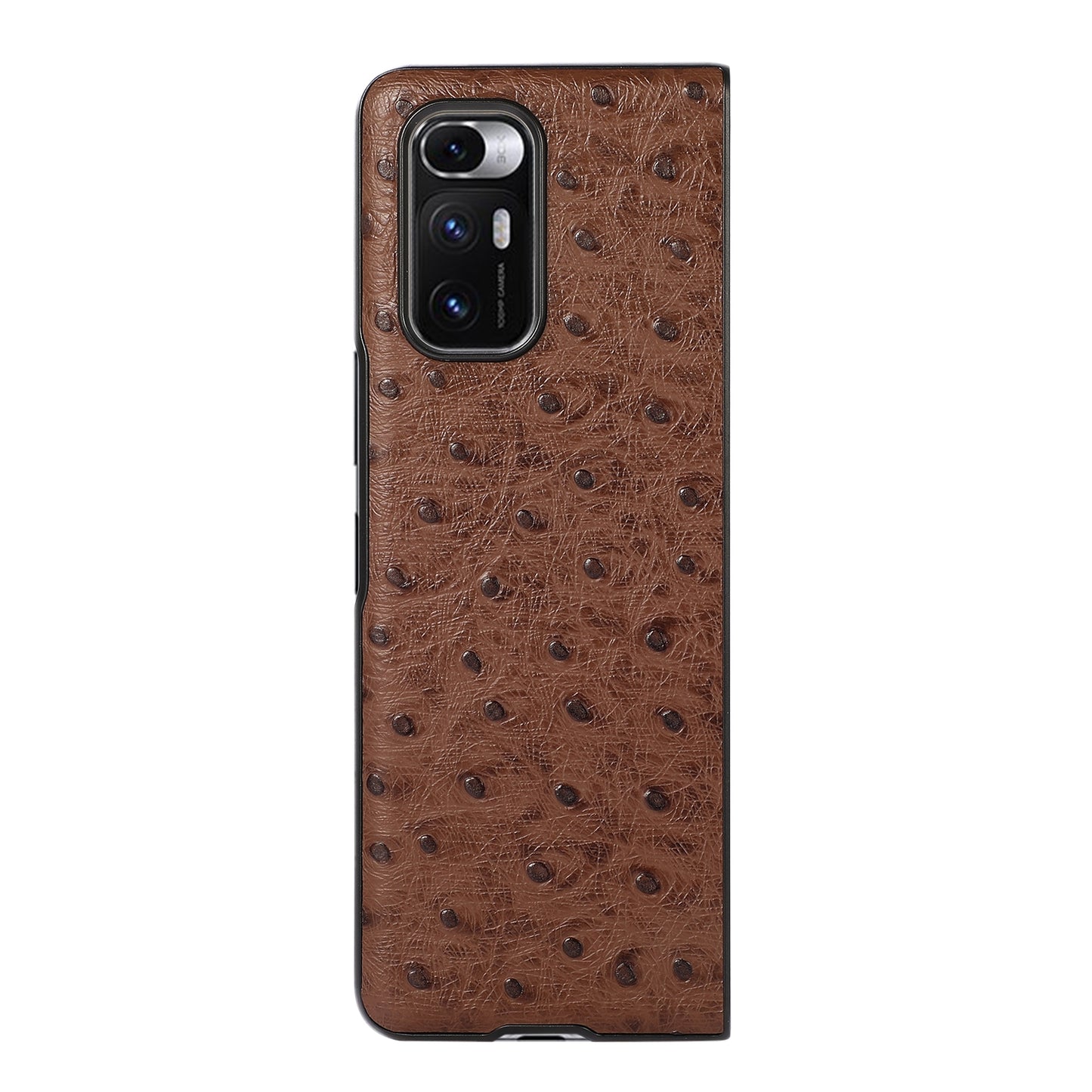 For Xiaomi Mi Mix Fold Ostrich Texture Leather Folding Protective Case(Brown)