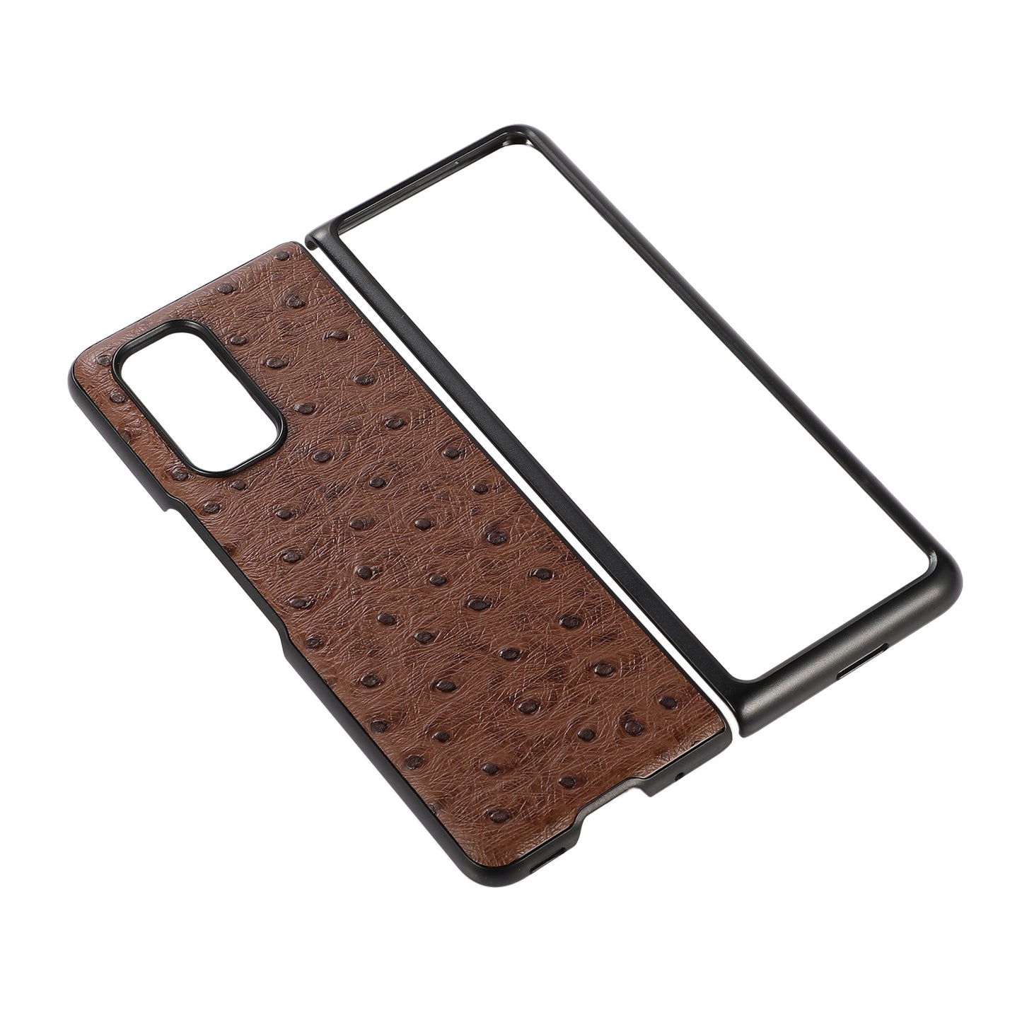 For Xiaomi Mi Mix Fold Ostrich Texture Leather Folding Protective Case(Brown)