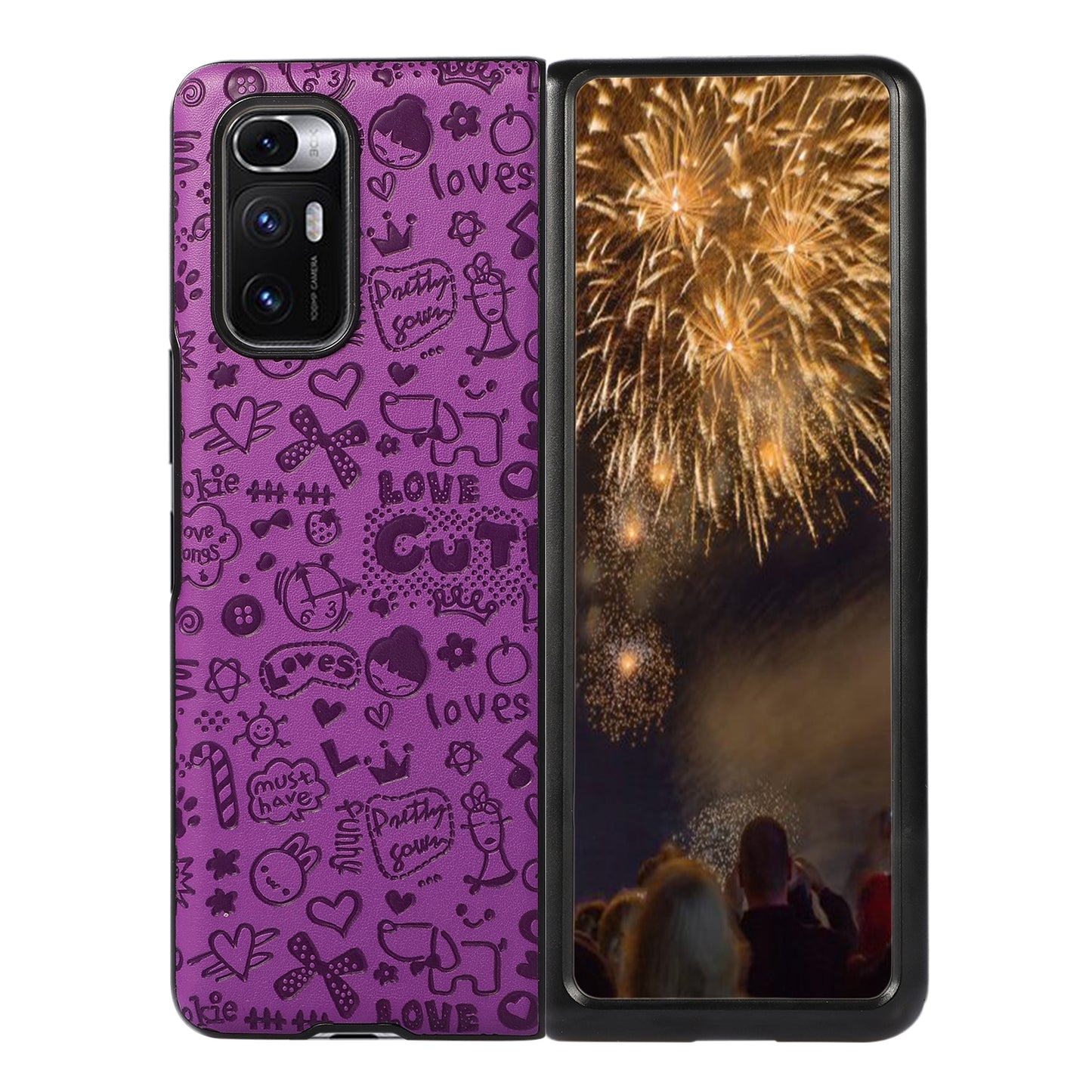 For Xiaomi Mi Mix Fold Shockproof Leather Protective Case(Purple)