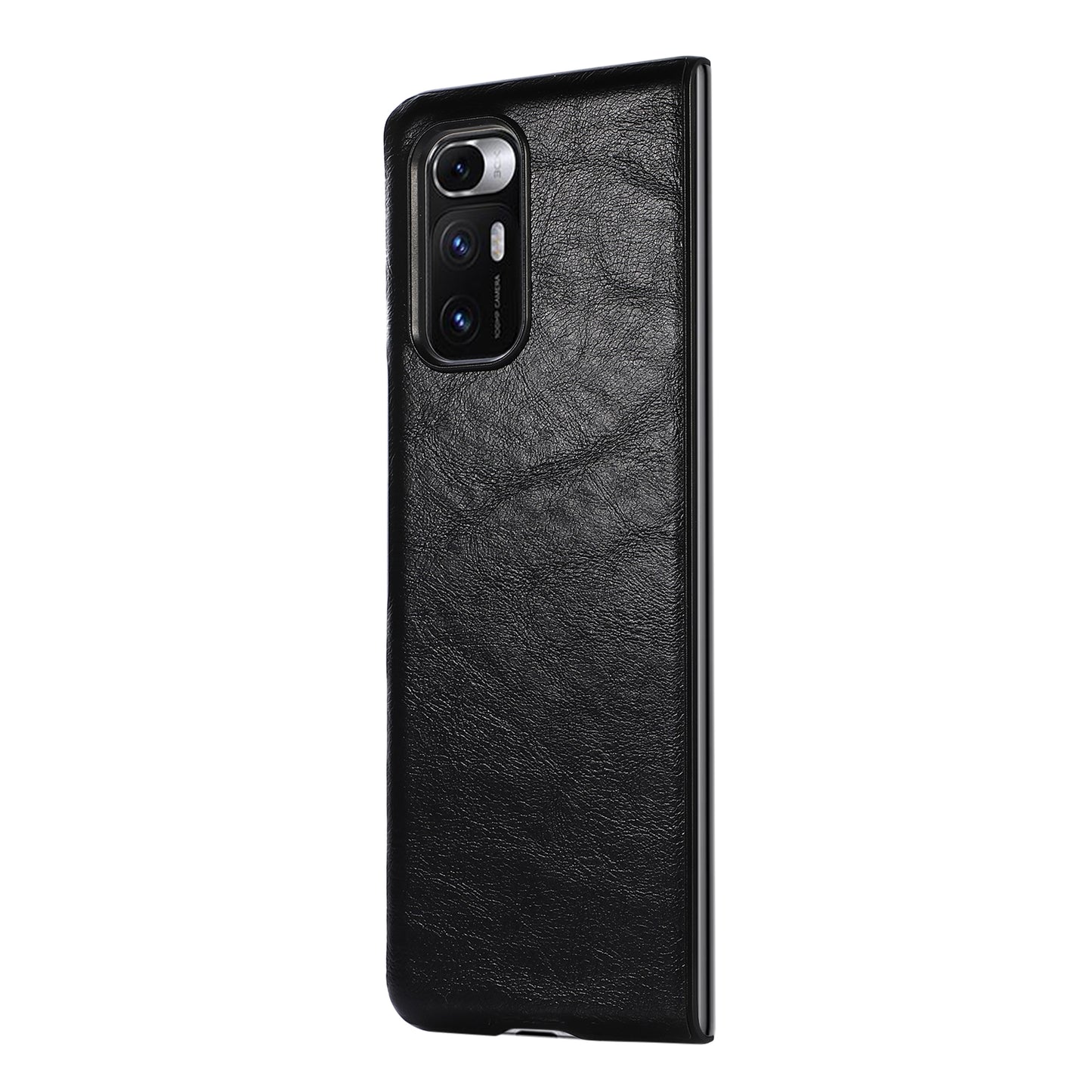 For Xiaomi Mi Mix Fold Two-color Crazy Horse Texture Leather Protective Case(Black)