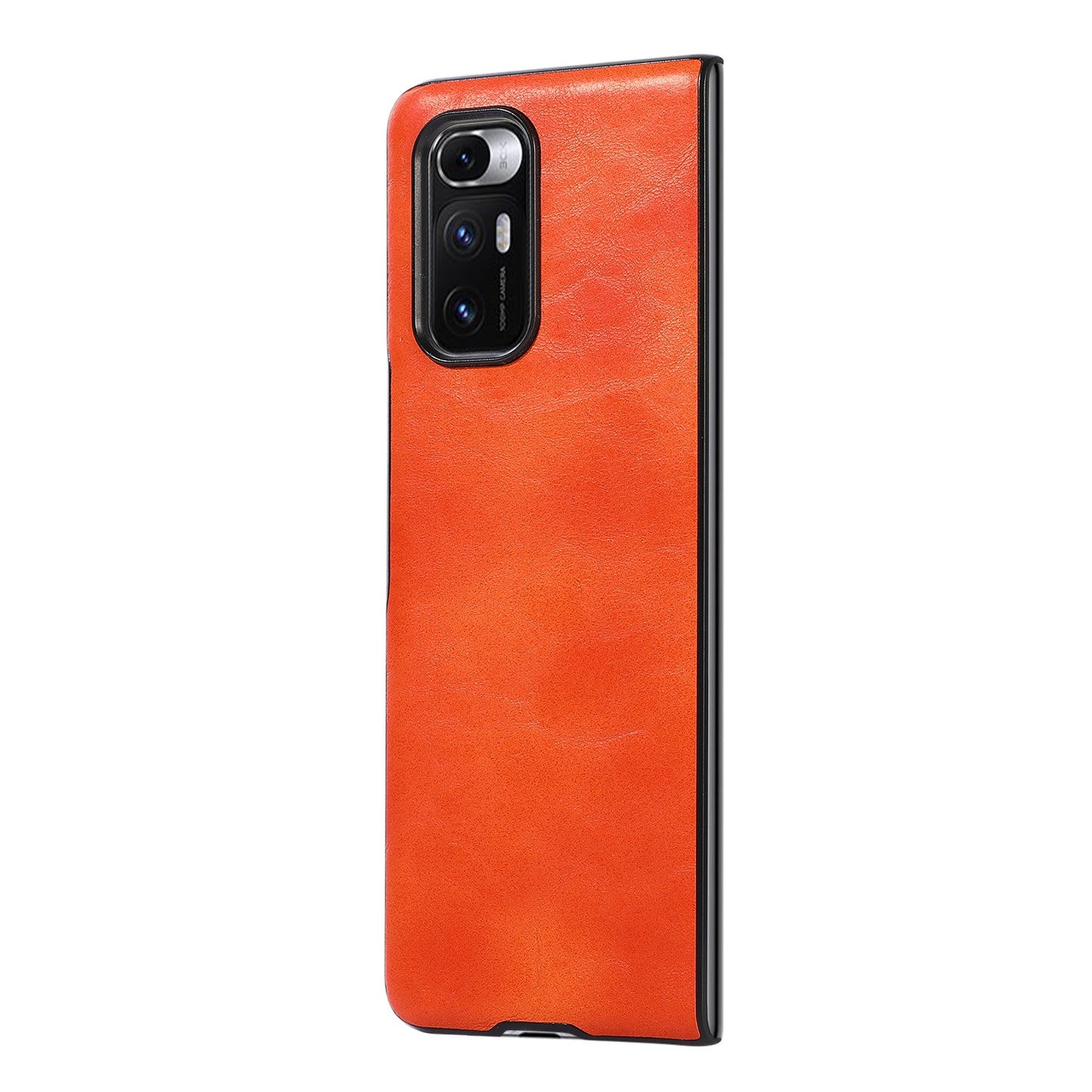 For Xiaomi Mi Mix Fold Two-color Crazy Horse Texture Leather Protective Case(Orange)
