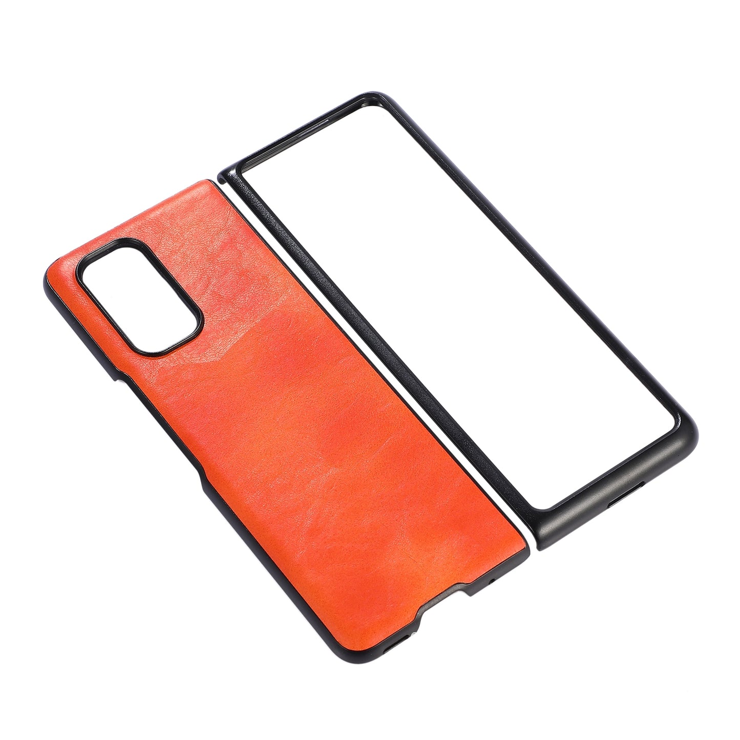 For Xiaomi Mi Mix Fold Two-color Crazy Horse Texture Leather Protective Case(Orange)