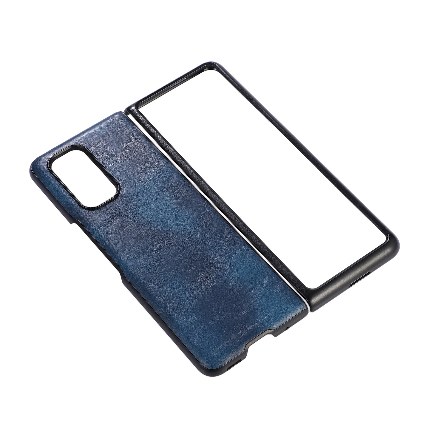 For Xiaomi Mi Mix Fold Two-color Crazy Horse Texture Leather Protective Case(Blue)