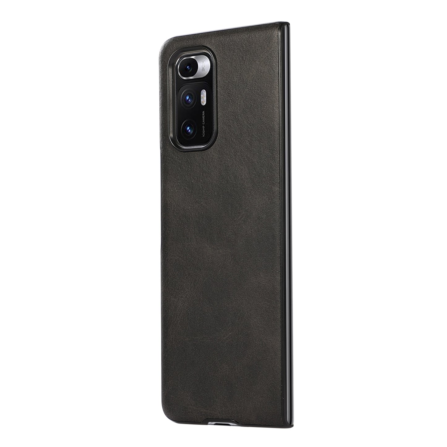 For Xiaomi Mi Mix Fold Two-color Cowhide Leather Protective Case(Black)