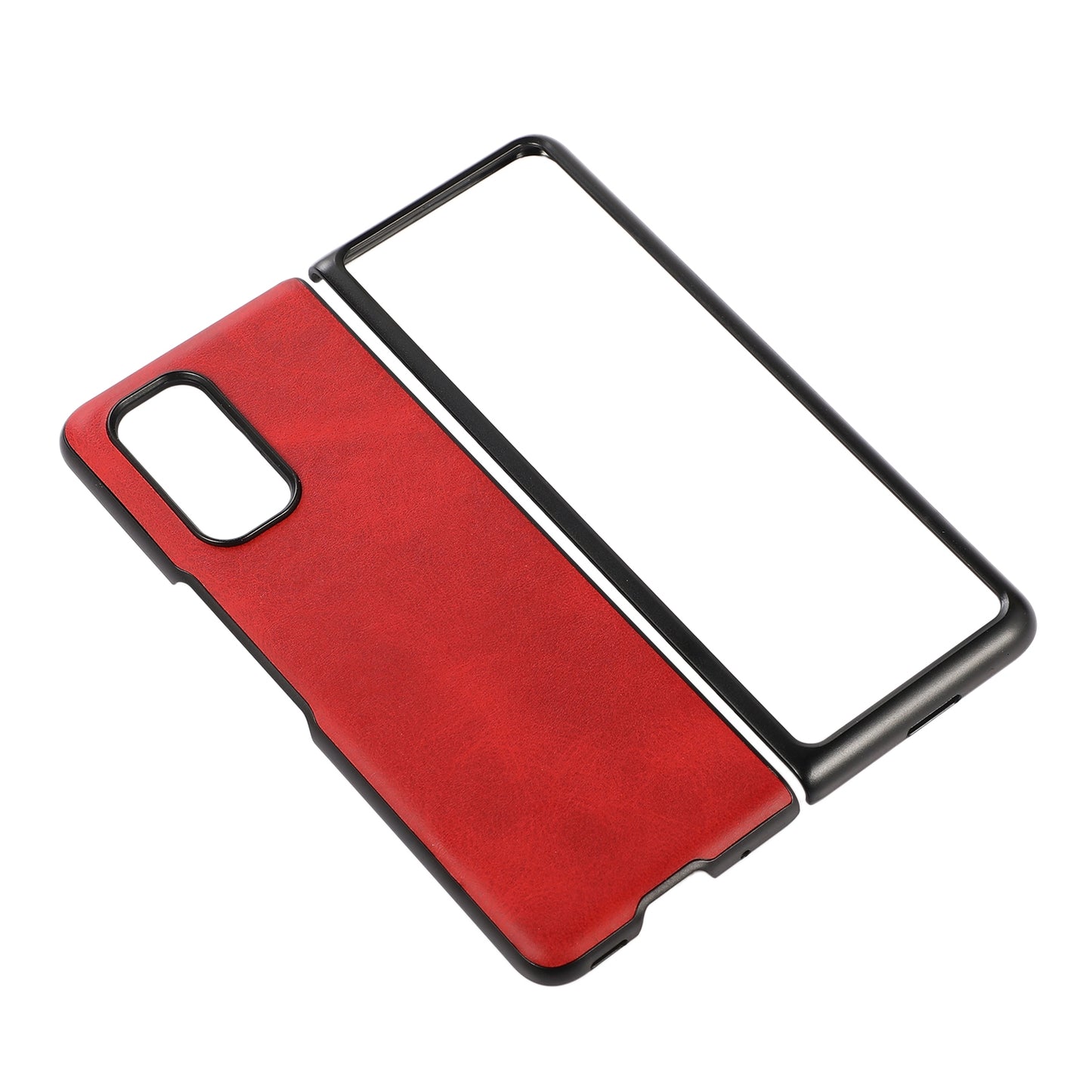 For Xiaomi Mi Mix Fold Two-color Cowhide Leather Protective Case(Red)