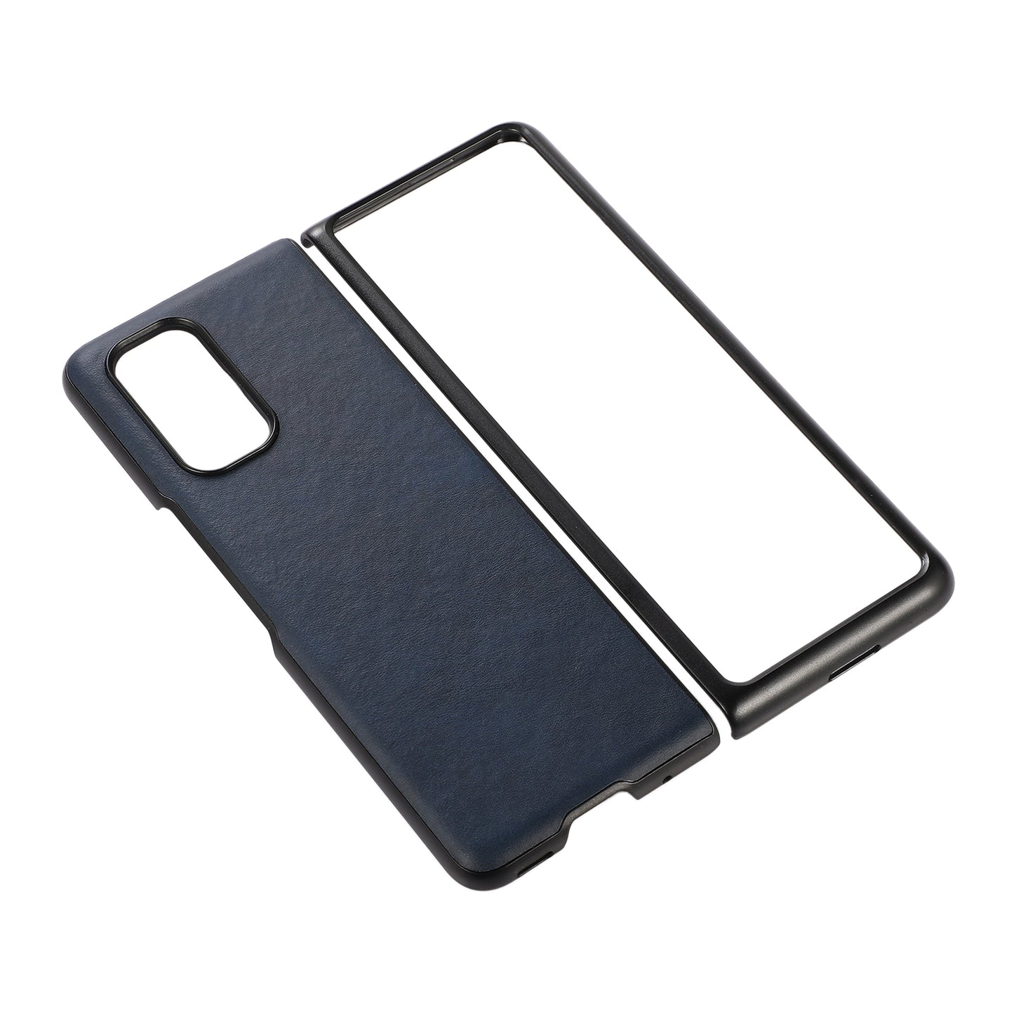 For Xiaomi Mi Mix Fold Two-color Cowhide Leather Protective Case(Blue)