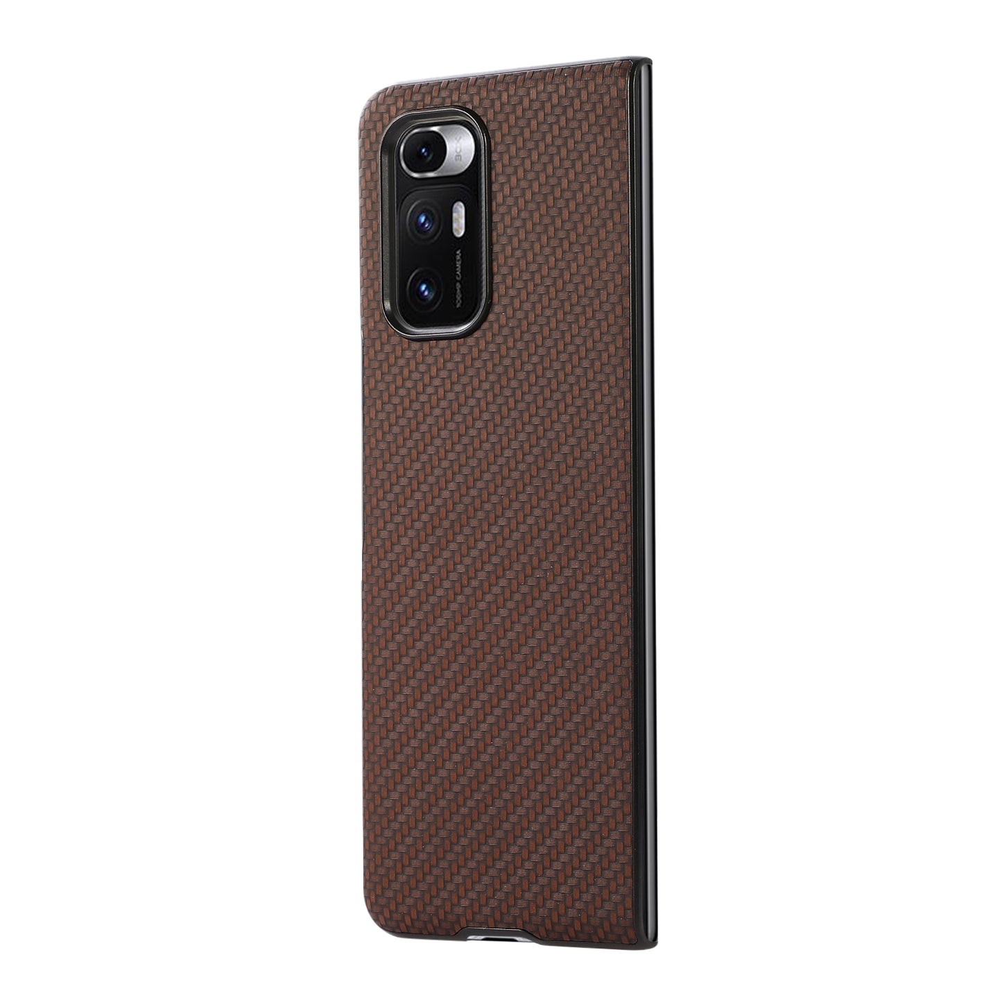 For Xiaomi Mi Mix Fold Carbon Fiber Leather Protective Case(Brown)
