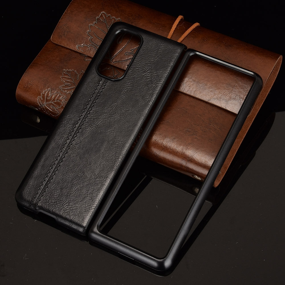 For Xiaomi Mi Mix Fold Shockproof Sewing Cow Skin Texture PC + PU + TPU Case(Black)