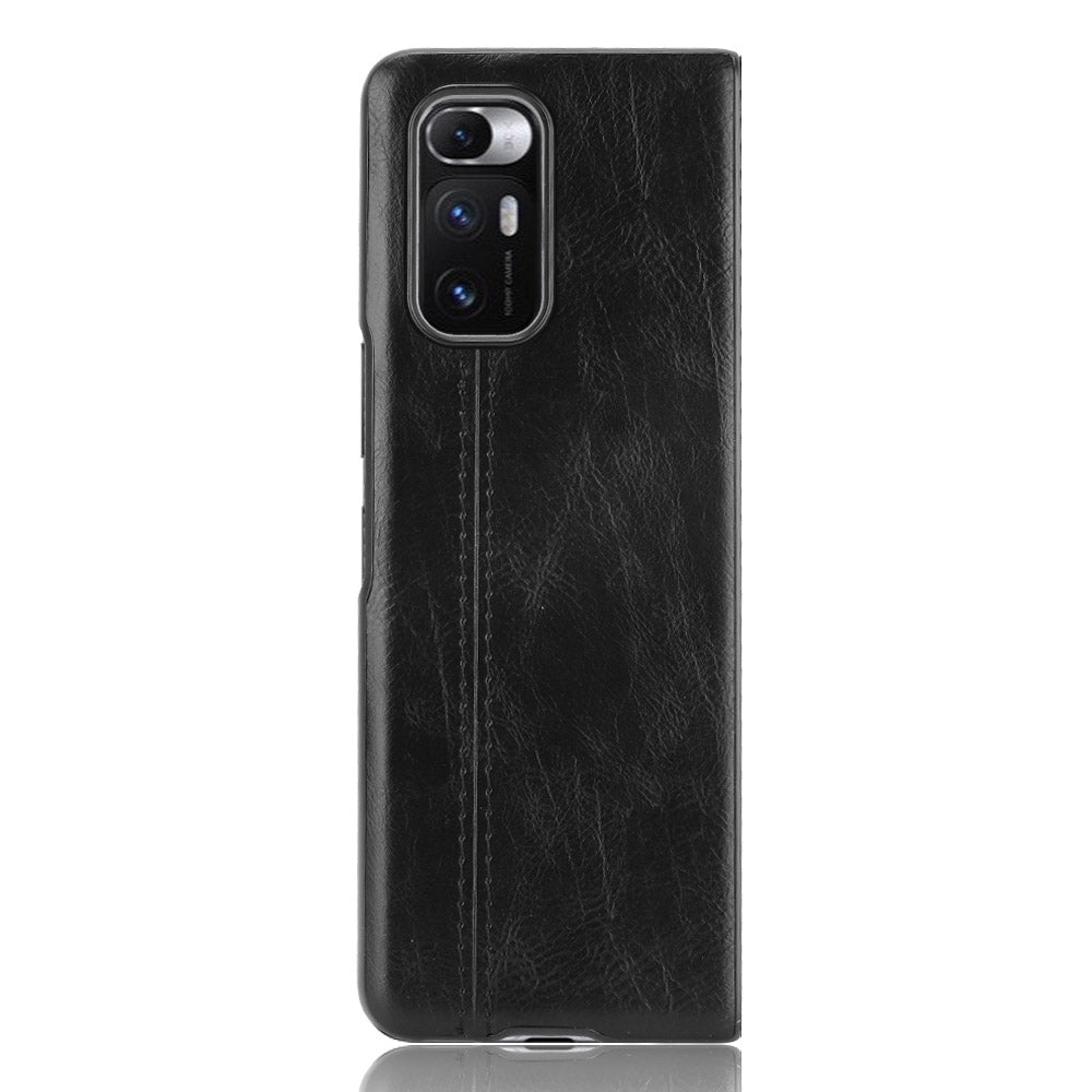 For Xiaomi Mi Mix Fold Shockproof Sewing Cow Skin Texture PC + PU + TPU Case(Black)
