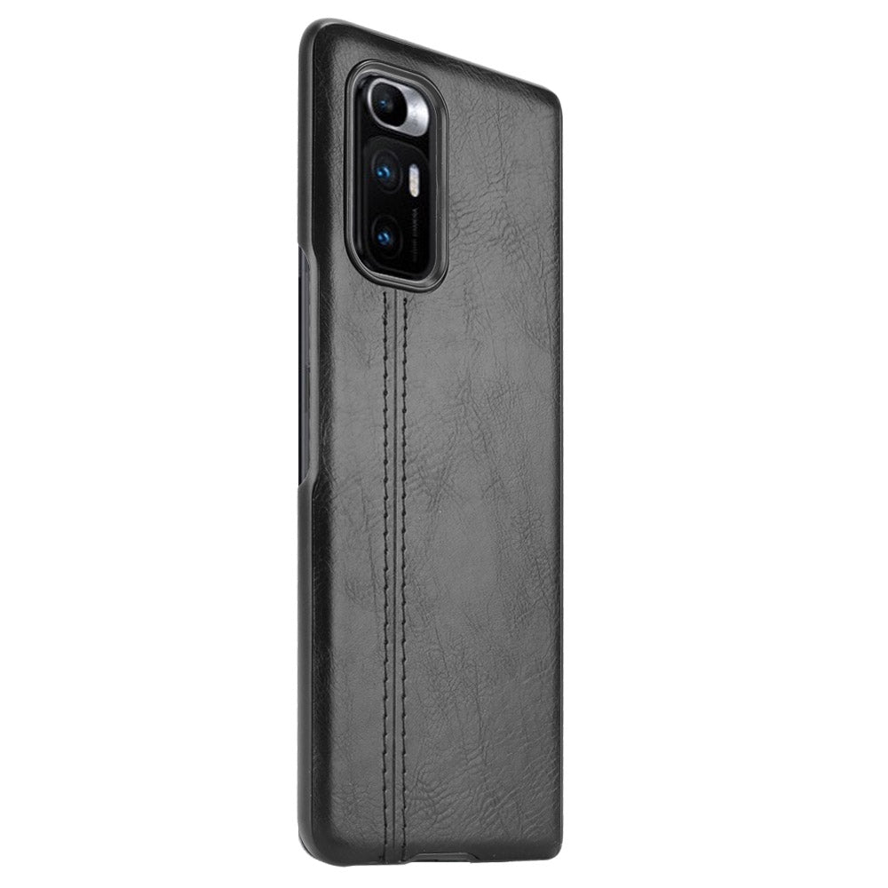 For Xiaomi Mi Mix Fold Shockproof Sewing Cow Skin Texture PC + PU + TPU Case(Black)